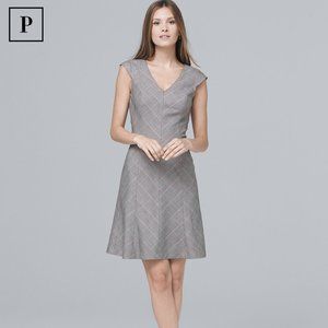 Brand New WHBM Petite Plaid A-Line Dress Size 12P